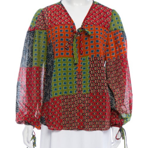 Walter Baker Tie Neck Blouse - Picture 1 of 7
